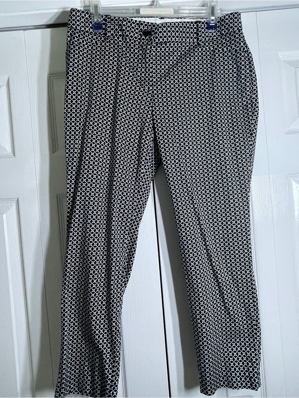 Van Heusen Black and White Geometric Dress Pants